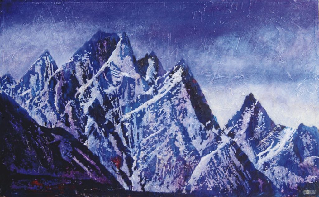 Karakorum, Acryl auf Nessel, 50 x 80 cm, in Privatbesitz