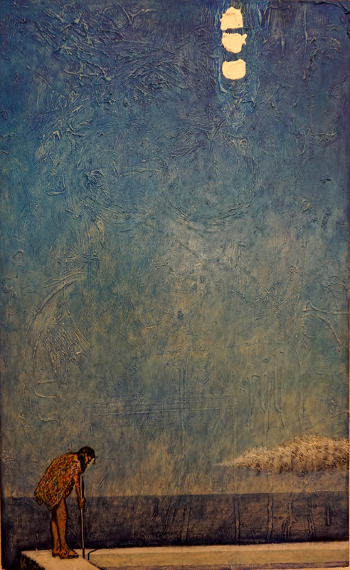 Die Gattin in Meditation, 2020, 80 x 50 cm, Acryl auf MDF, in Privatbesitz
